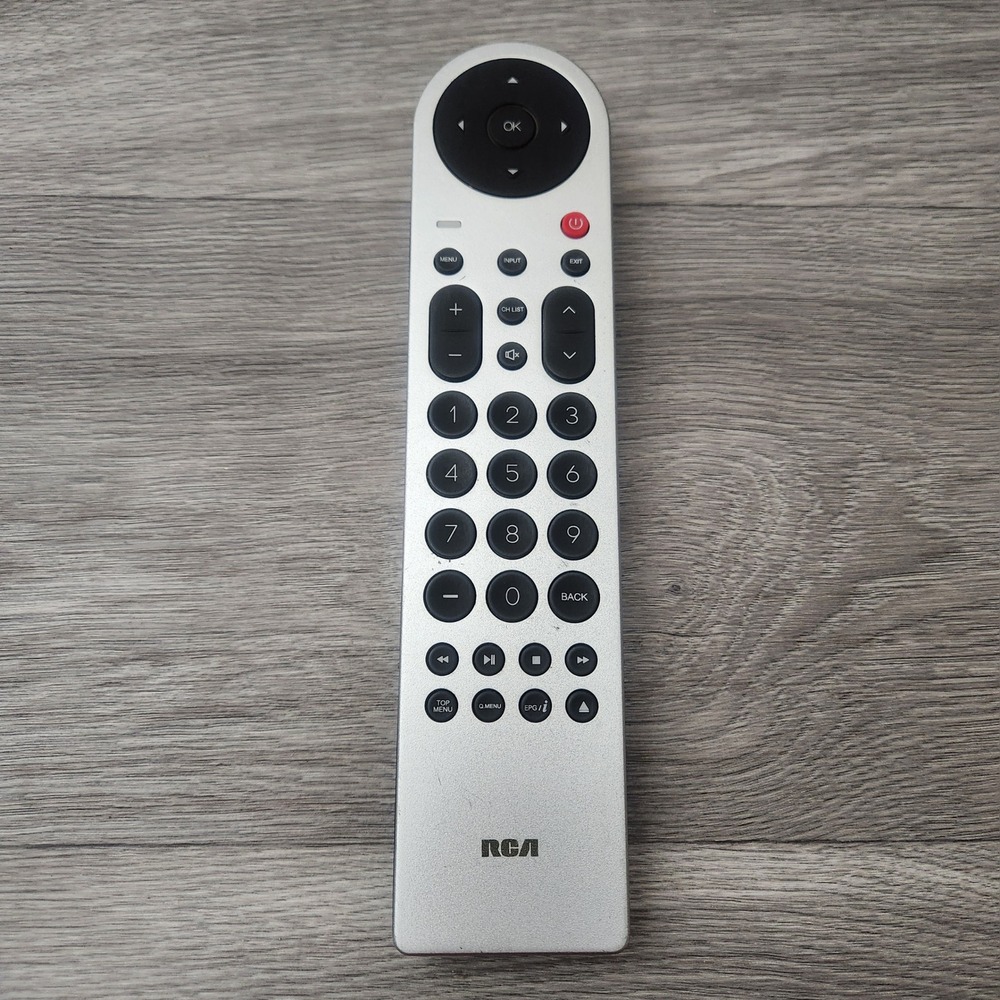 RCA Universal‎ TV Remote Control Silver Black Power Volume Channel Numbersq¹